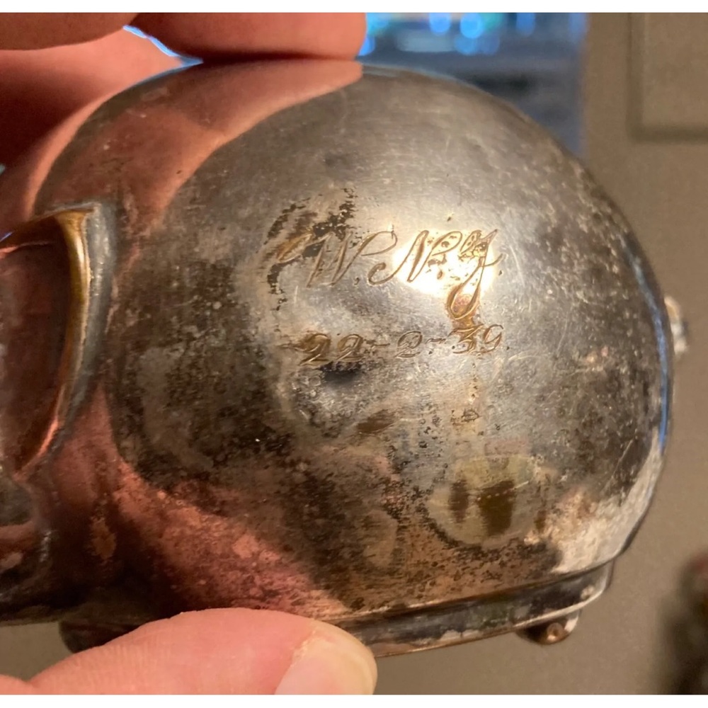Vintage Piggy Bank-Silver plated-Pig-DANA DFA (Denmark) - Picture 10 of 13